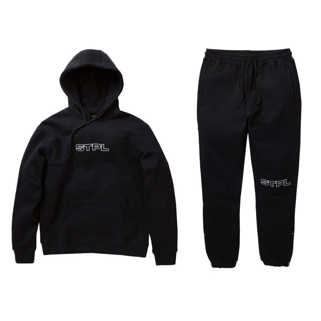 Buy Men's Staple Reverse fleece sweatsuit in Black - Swaggerlikeme.com