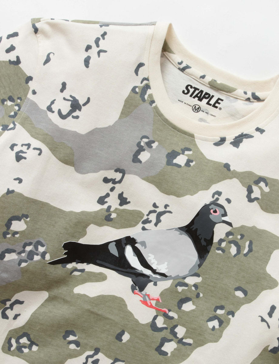 【Bohemians】 CAMOUFLAGE PIGEON SHIRT 鳩柄 Men's Staple Pigeon Logo Tee in Camo – Swaggerlikeme.com / Grand