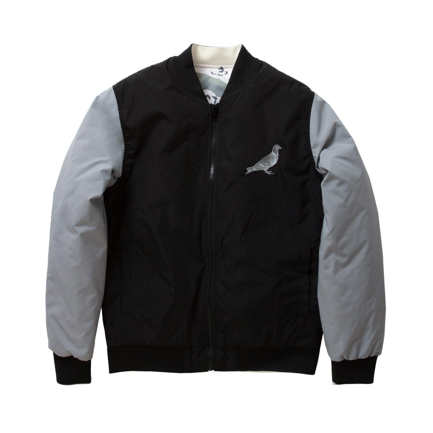 Men's Staple Pigeon Broadway Reversible Bomber Jacket - Black