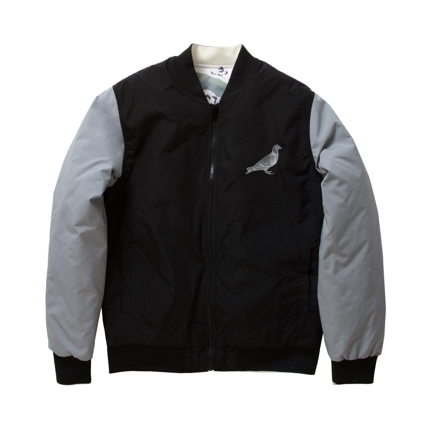 Men's Staple Pigeon Broadway Reversible Bomber Jacket Black