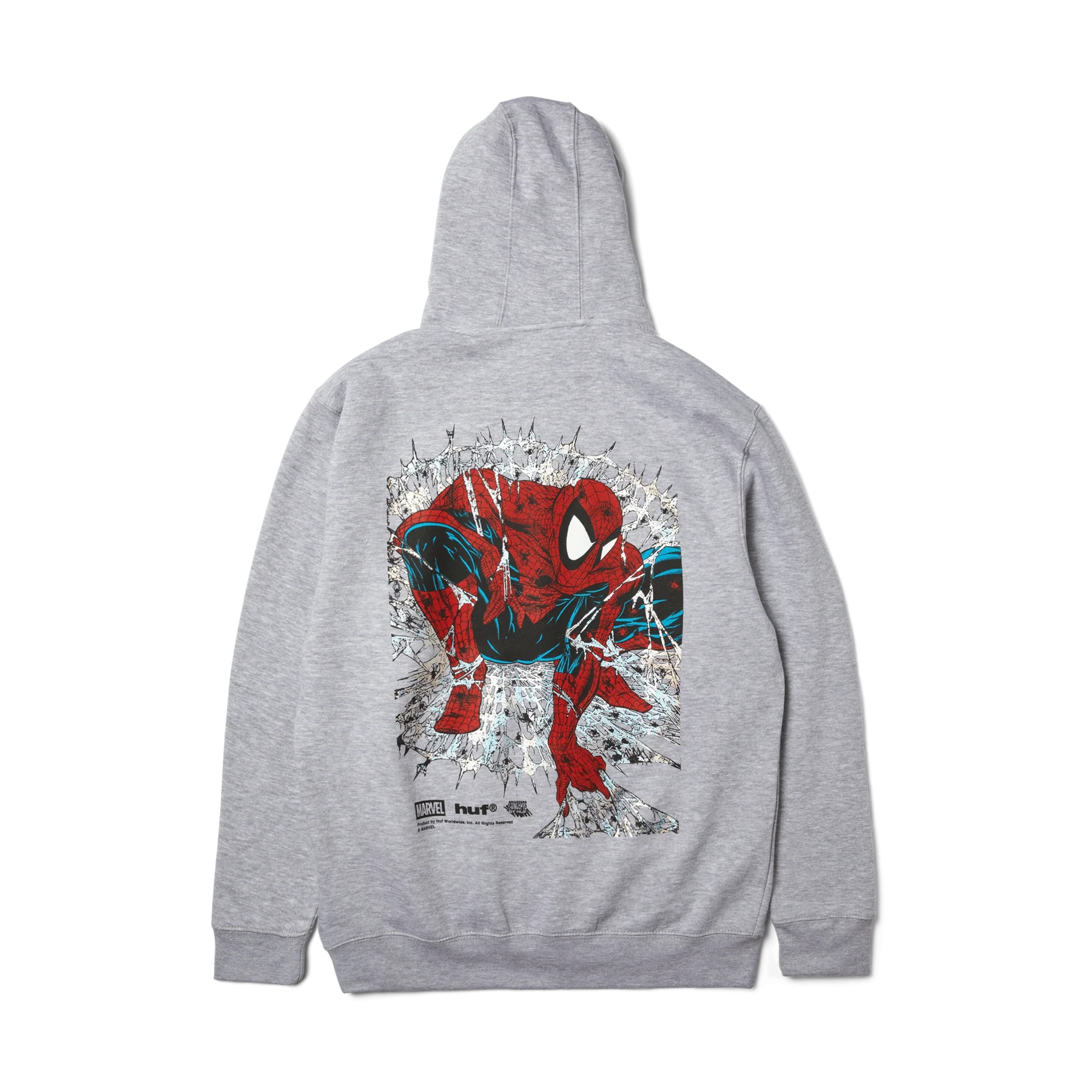 HUF x Marvel Spider-Man Arachknight FZ Hoodie - Heather Grey