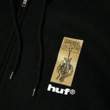 Load image into Gallery viewer, Buy Men's HUF x Marvel Spider-Man Arachknight FZ Hoodie - Black - Swaggerlikeme.com
