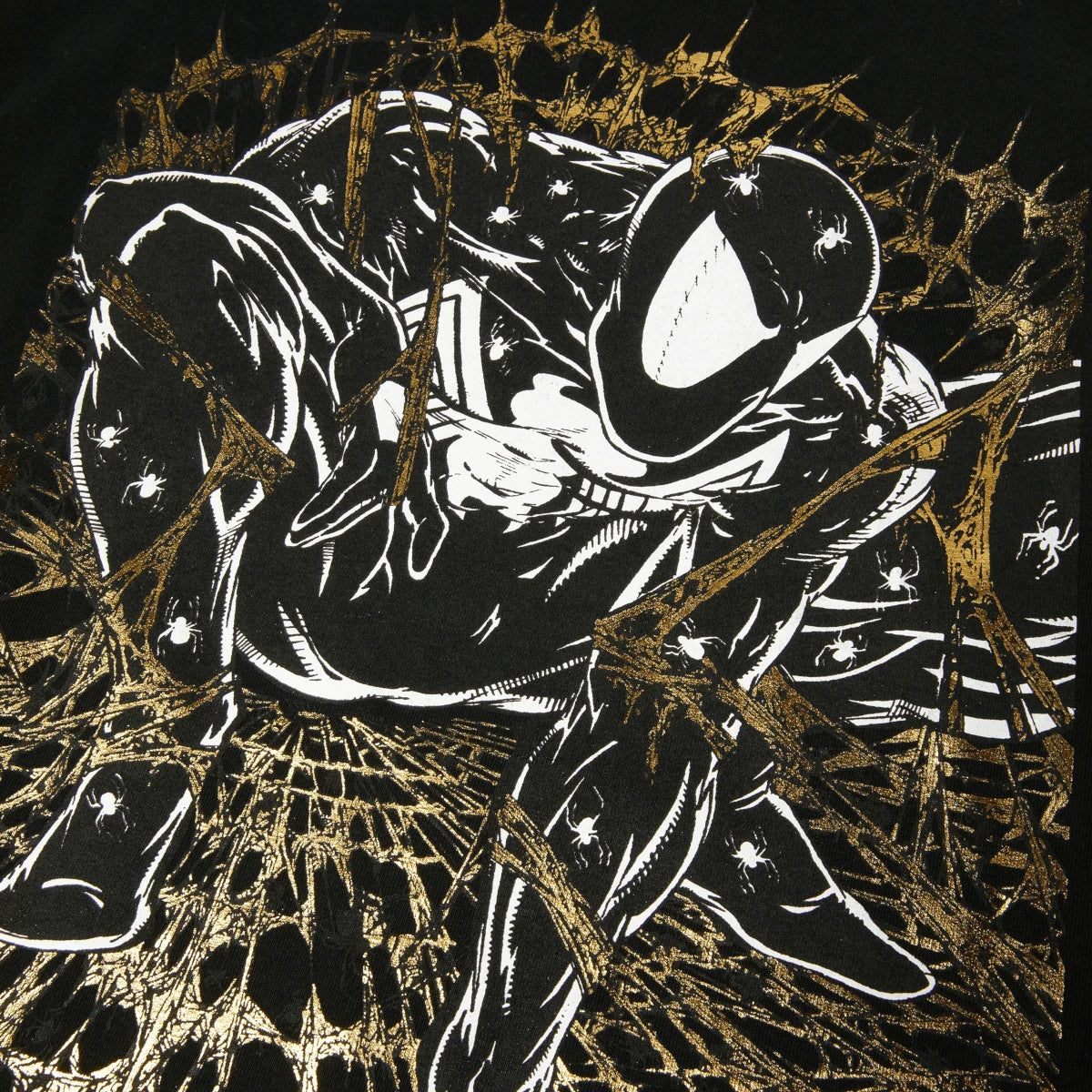 トップス HUF ARACHKNIGHT GOLD SS TEE TS02728 XXL HUF x Marvel Spider-Man Arachknight Gold T-Shirt in Black