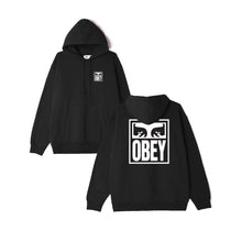 Load image into Gallery viewer, Buy Men&#39;s OBEY Eyes Icon II Heavyweight Pullover Hoodie in Black
