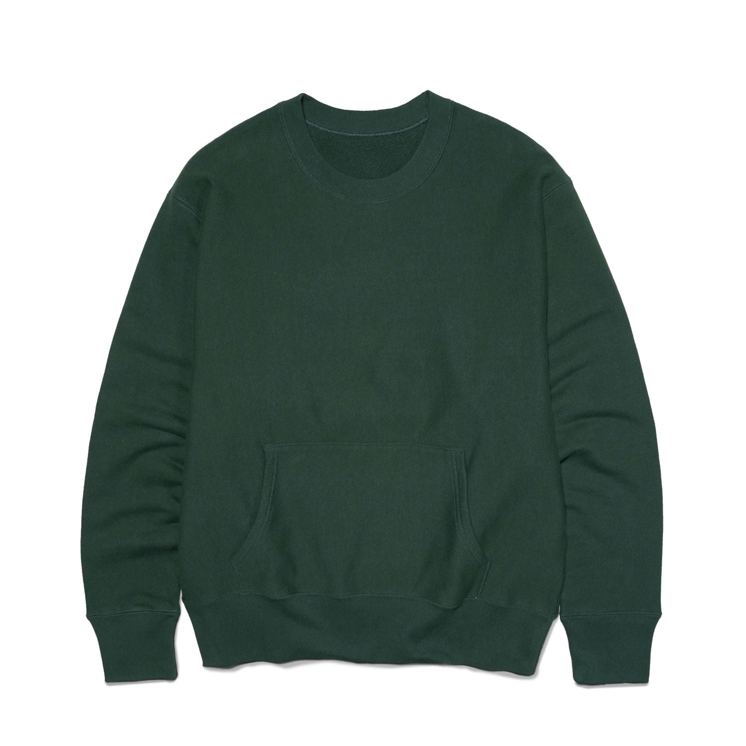 House OF Blanks 500 GSM Relaxed Fit Pocket Crewneck Sweatshirt Forest Green