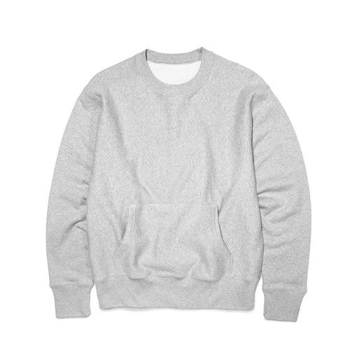 Buy House OF Blanks 500 GSM Relaxed Fit Pocket Crewneck Sweatshirt in Heather Gray - Swaggerlikeme.com