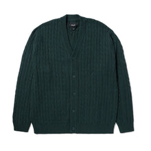 Load image into Gallery viewer, Buy Men&#39;s HUF Triple Triangle Jacquard Cardigan in Hunter Green - Swaggerlikeme.com
