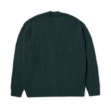 Load image into Gallery viewer, Buy Men&#39;s HUF Triple Triangle Jacquard Cardigan in Hunter Green - Swaggerlikeme.com
