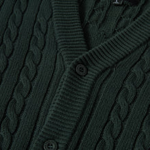 Load image into Gallery viewer, Buy Men&#39;s HUF Triple Triangle Jacquard Cardigan in Hunter Green - Swaggerlikeme.com
