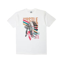 Load image into Gallery viewer, Buy Men&#39;s Hustle Gang Feather Stripe T-shirt in White
