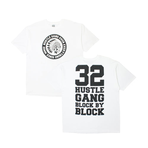 Buy Men's Hustle Gang Over Everything tee in White