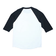 Load image into Gallery viewer, Buy Men&#39;s Hustle Gang 2-Tone Raglan Tee in White / Black
