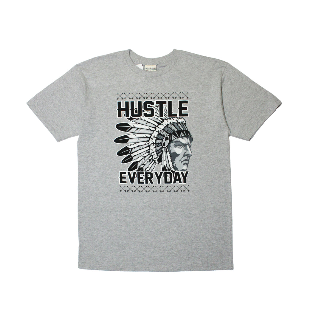 Buy Men's Hustle Gang Arrows T-shirt in Heather Gray