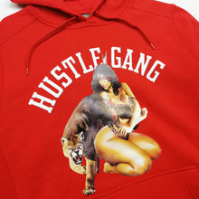 Load image into Gallery viewer, Buy Men&#39;s Hustle Gang Cougar Pullover Hoodie in Red
