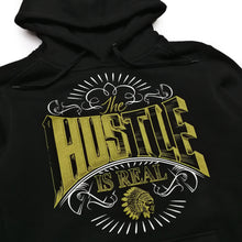 Load image into Gallery viewer, Buy Men&#39;s Hustle Gang The Hustle is Real Pullover Hoodie in Black
