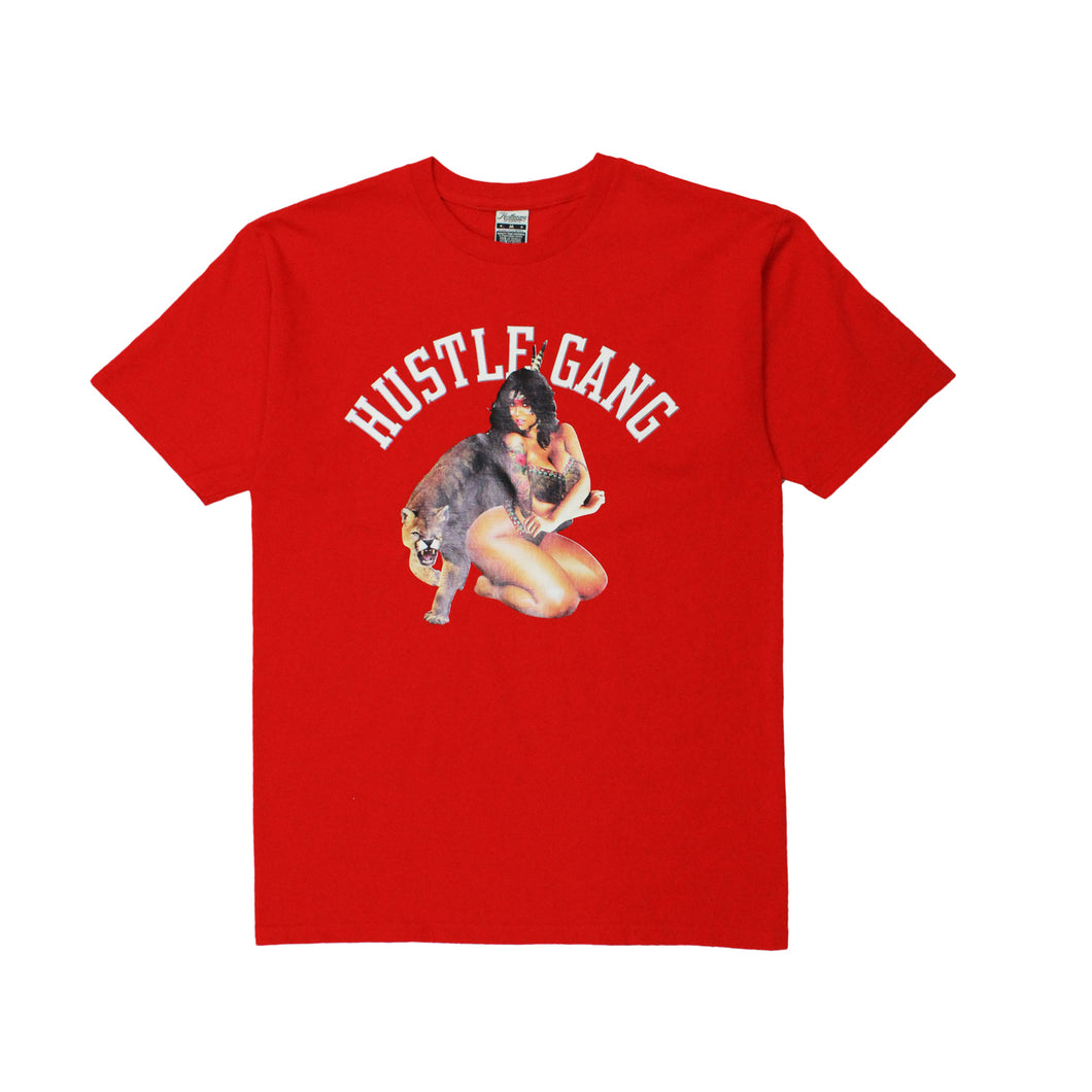 Buy Hustle Gang The Cougar Graphic Tee in True Red