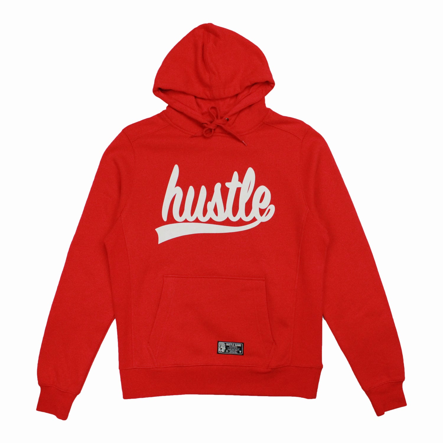 Red hustle hoodie sale