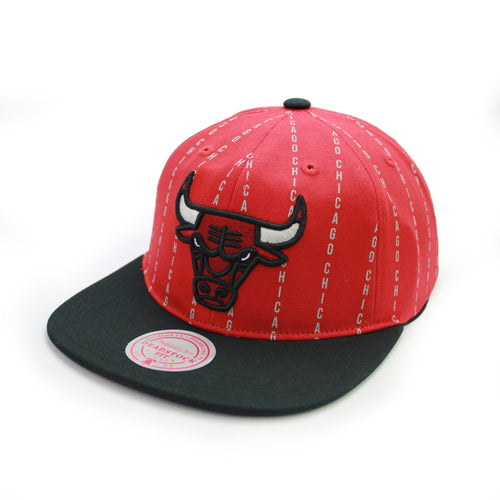 Buy Men's Mitchell & Ness NBA Chicago Bulls City Pinstripe Deadstock HWC Snapback Hat - Red