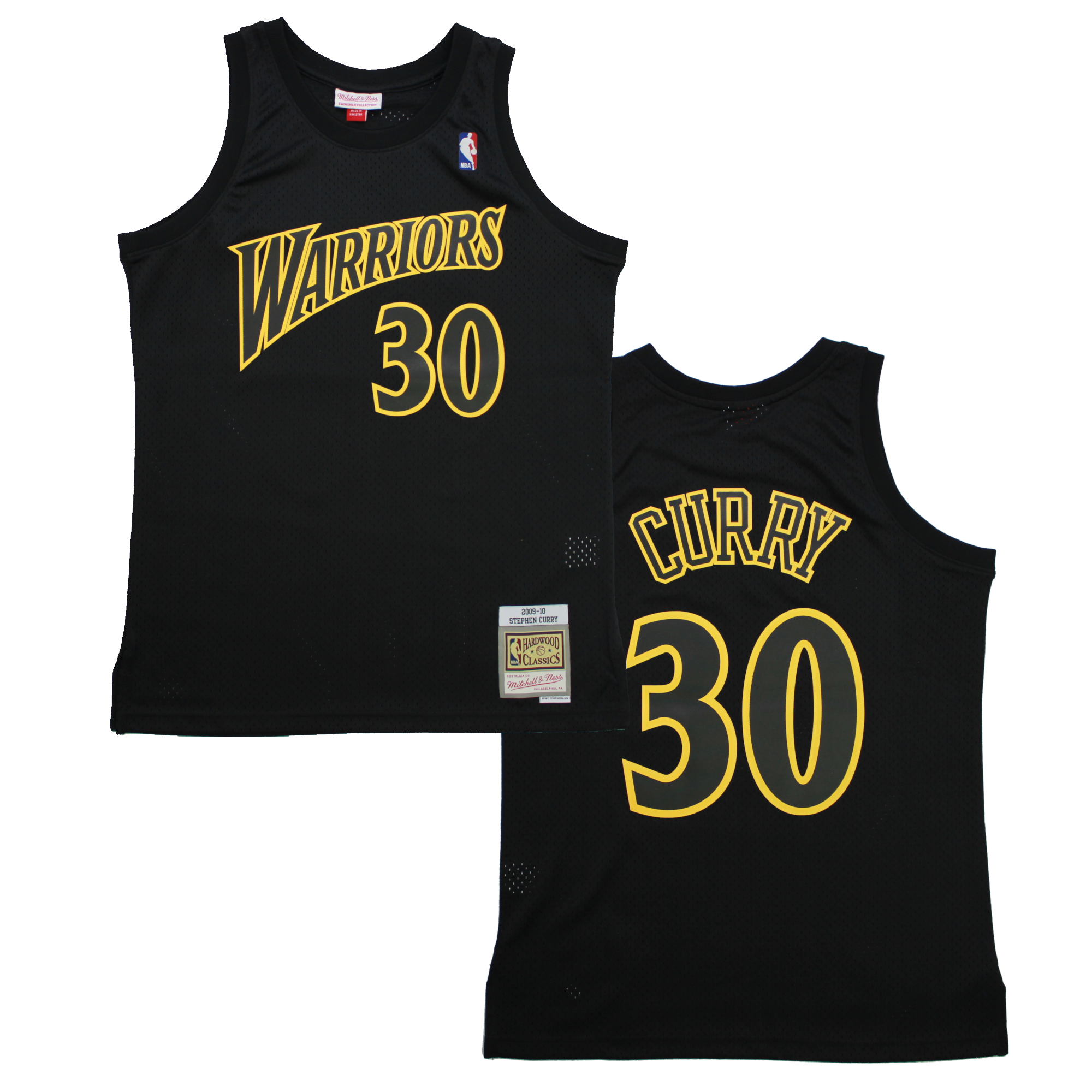 Men's Mitchell & Ness Stephen Curry Golden State Warriors Hardwood Classics  Dynamic Swingman Jersey - Black