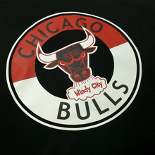 Load image into Gallery viewer, Buy Men&#39;s Chicago Bulls City Collection Fleece Hoody by Mitchell &amp; Ness Black - Swaggerlikeme.com
