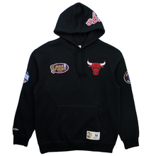 Load image into Gallery viewer, Buy Men&#39;s Chicago Bulls City Collection Fleece Hoody by Mitchell &amp; Ness Black - Swaggerlikeme.com
