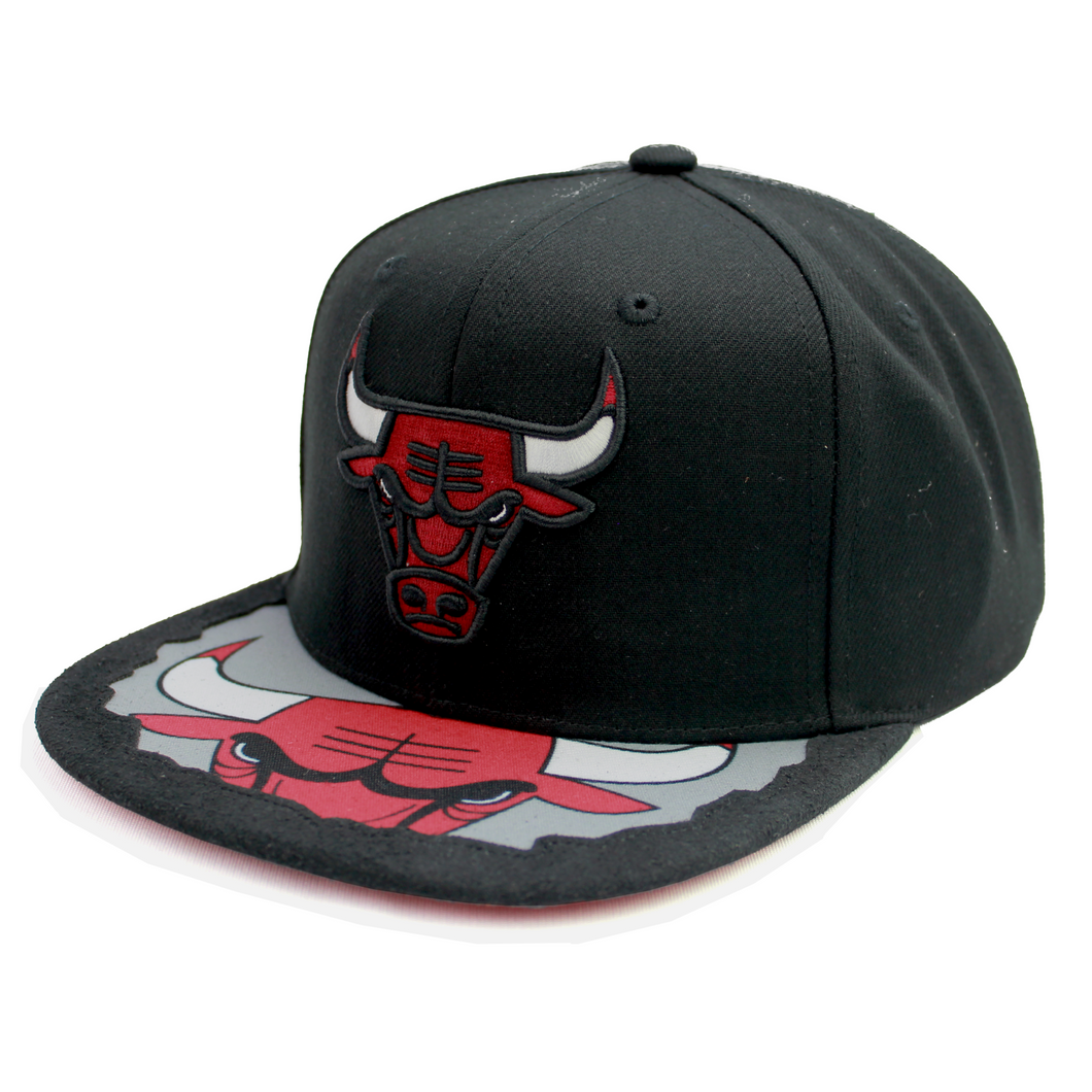 Buy Men's Chicago Bulls Munch Time Snapback Hat by Mitchell & Ness Black - Swaggerlikeme.com