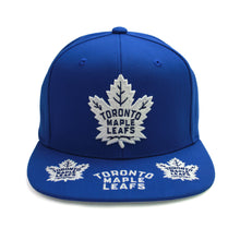 Load image into Gallery viewer, Men&#39;s Mitchell &amp; Ness NHL Toronto Maple Leafs Vintage Hat Trick Snapback Hat Blue - Swaggerlikeme.com
