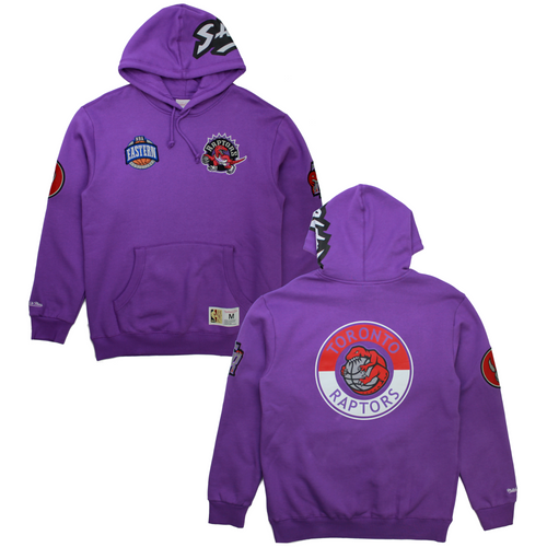 Men's Toronto Raptors City Collection Fleece Hoody by Mitchell & Ness Purple - Swaggerlikeme.com