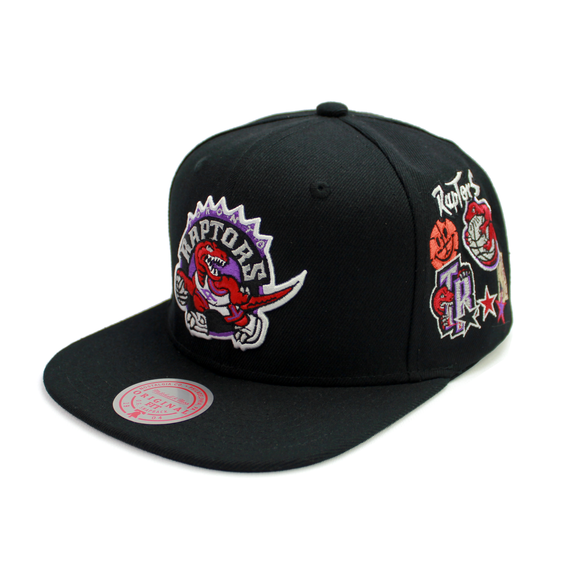 Men's Toronto Raptors Mitchell & Ness Patch Overload HWC snapback