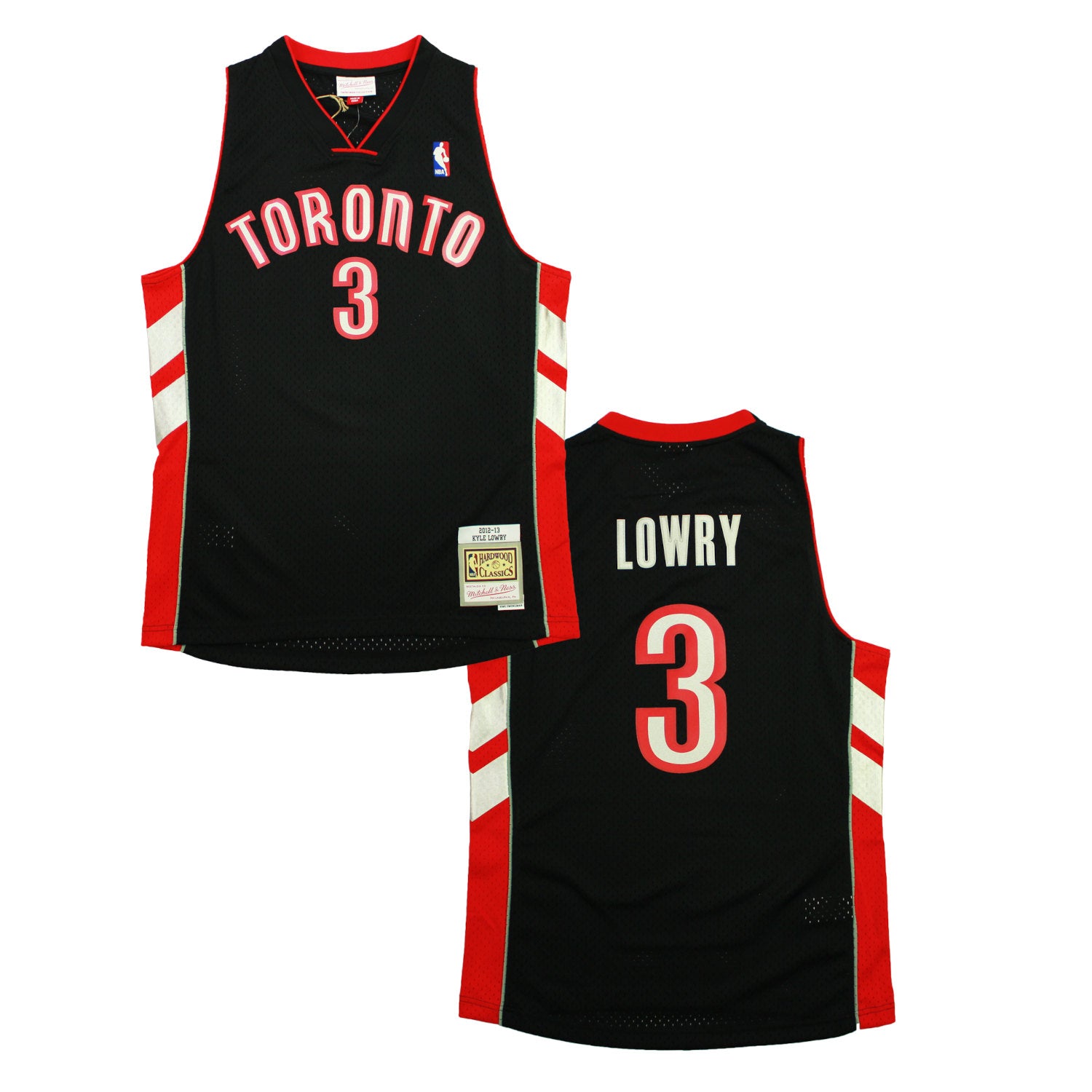 Men s Mitchell Ness Kyle Lowry Toronto Raptors Hardwood Classics Swingman Jersey Black