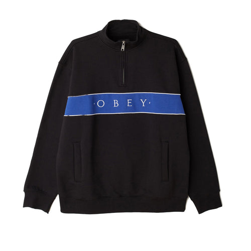 Buy OBEY Deal Mock Neck Sweatshirt - Black - Swaggerlikeme.com / Grand General Store