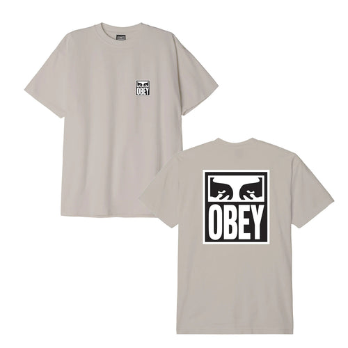 Buy Men's OBEY Eyes Icon II Heavyweight T-shirt in Silver Grey