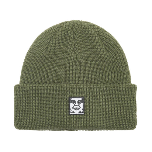 Buy Men's OBEY Mid Icon Patch Cuff Beanie in Army