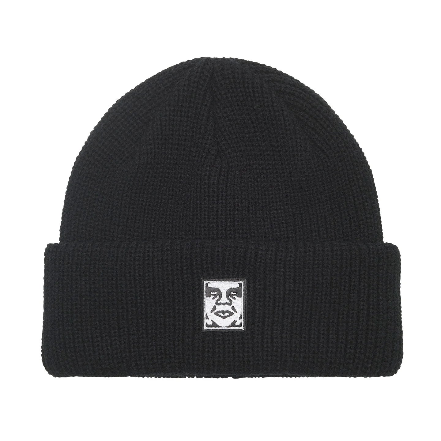 Men's OBEY Mid Icon Patch Cuff Beanie in Black