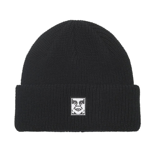 Buy Men's OBEY Mid Icon Patch Cuff Beanie in Black