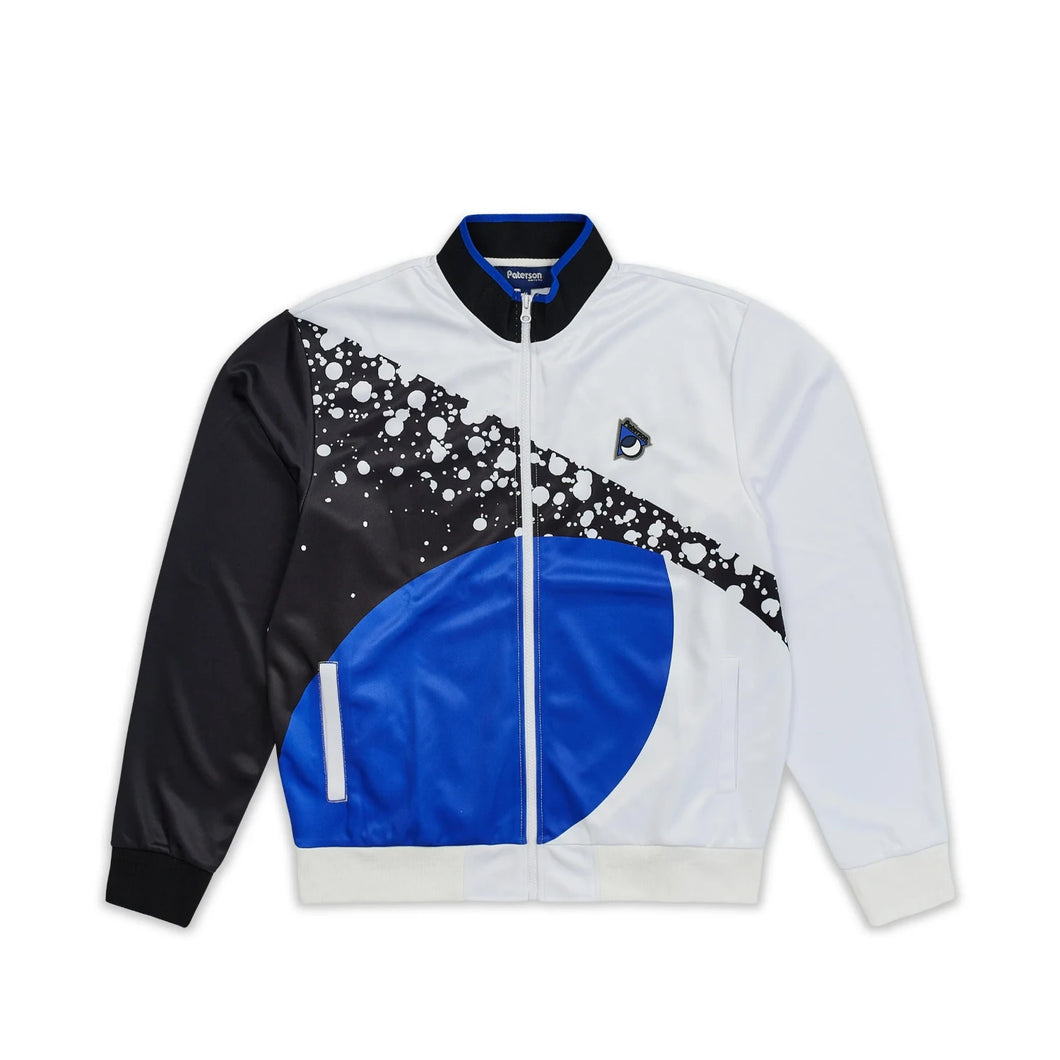 Men's Paterson League Roddick Track Jacket in White and Royal - Swaggerlikeme.com