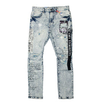 Load image into Gallery viewer, Buy Smoke Rise Collage Patch Jeans - Conway Blue - Swaggerlikeme.com / Grand General Store
