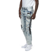 Load image into Gallery viewer, Buy Smoke Rise Collage Patch Jeans - Conway Blue - Swaggerlikeme.com / Grand General Store
