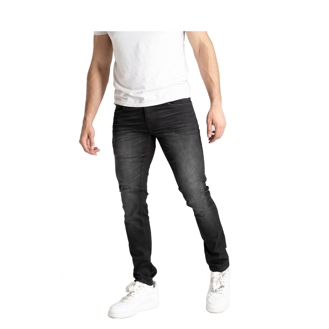 Buy Men's Solutus Premium Stretch Skinny Fit Jean with 3D Crinkle in Black Ash