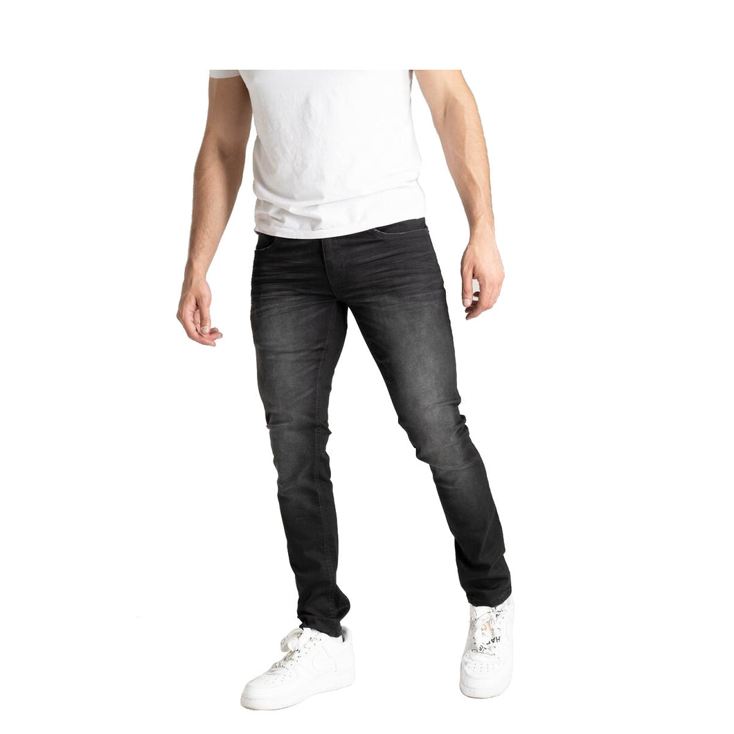 Men's Solutus Premium Stretch Skinny Fit Jean 3D Crinkle in Black
