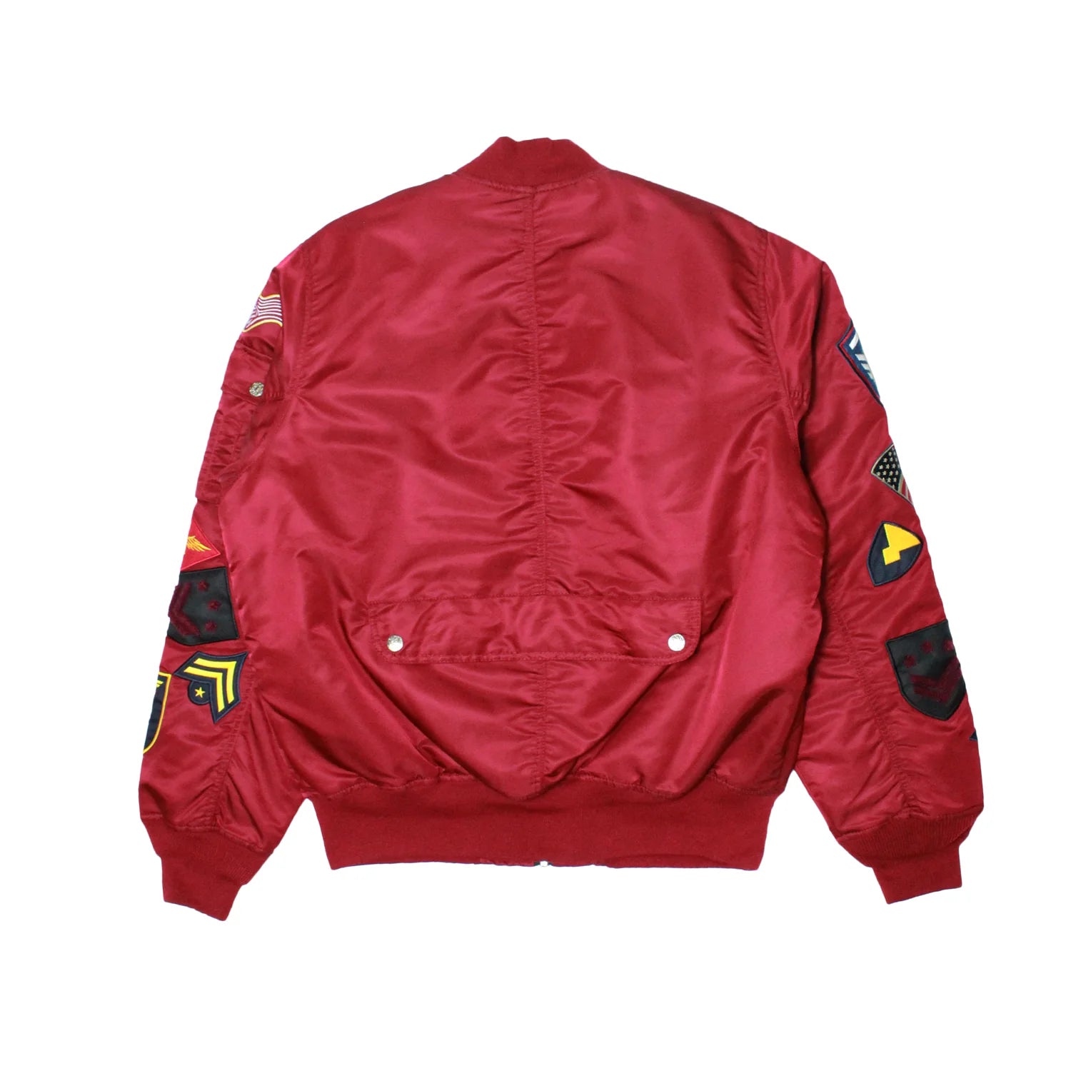Men's Smoke Rise MA-1 Flight Bomber Jacket in Burgundy Men's Smoke Rise MA-1 Flight Bomber Jacket in Burgundy