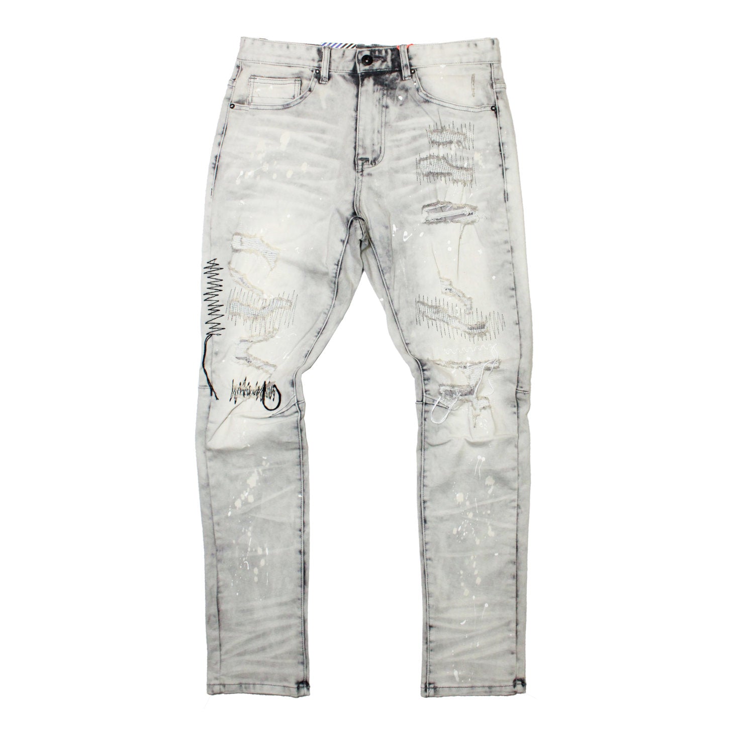 Men s Smoke Rise Rip Repair Fashion Jeans Frost Gray