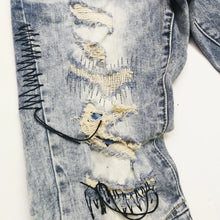 Load image into Gallery viewer, Buy Smoke Rise Rip Repair Fashion Jeans - Malibu Blue - Swaggerlikeme.com / Grand General Store
