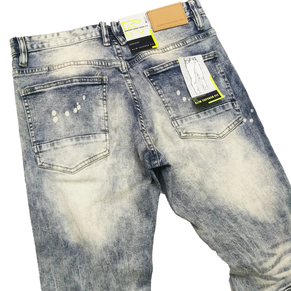 Men's Smoke Rise Rip Repair Fashion Jeans in Malibu Blue