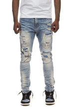 Load image into Gallery viewer, Buy Smoke Rise Rip Repair Fashion Jeans - Malibu Blue - Swaggerlikeme.com / Grand General Store
