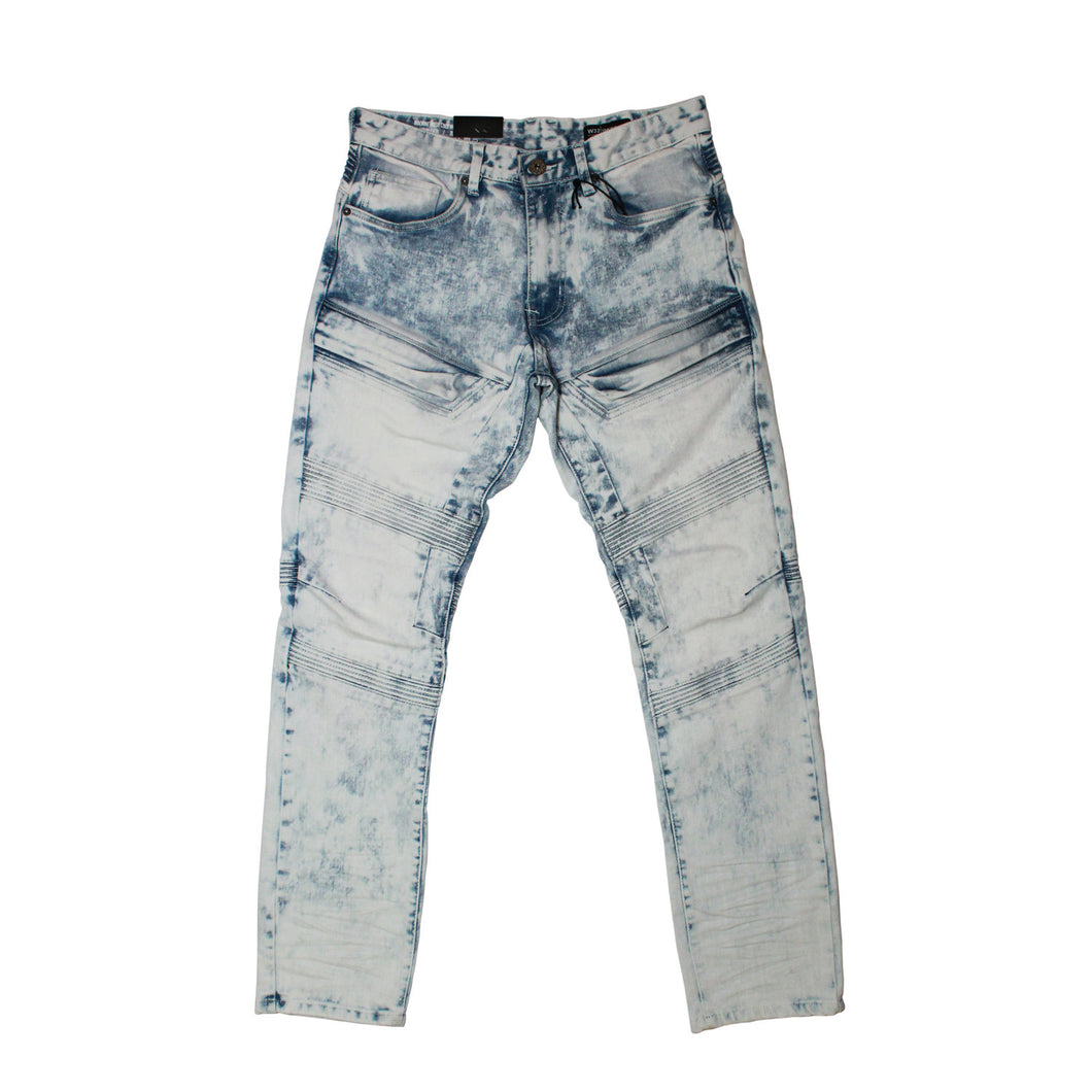 Buy Smoke Rise Acid Wash Biker Jeans - Acid Blue - Swaggerlikeme.com / Grand General Store