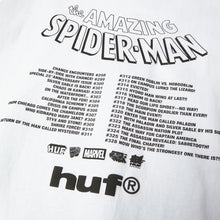 Load image into Gallery viewer, Buy HUF x Marvel Spider-Man Three Hundred T-Shirt in White  - www.swaggerlikeme.com
