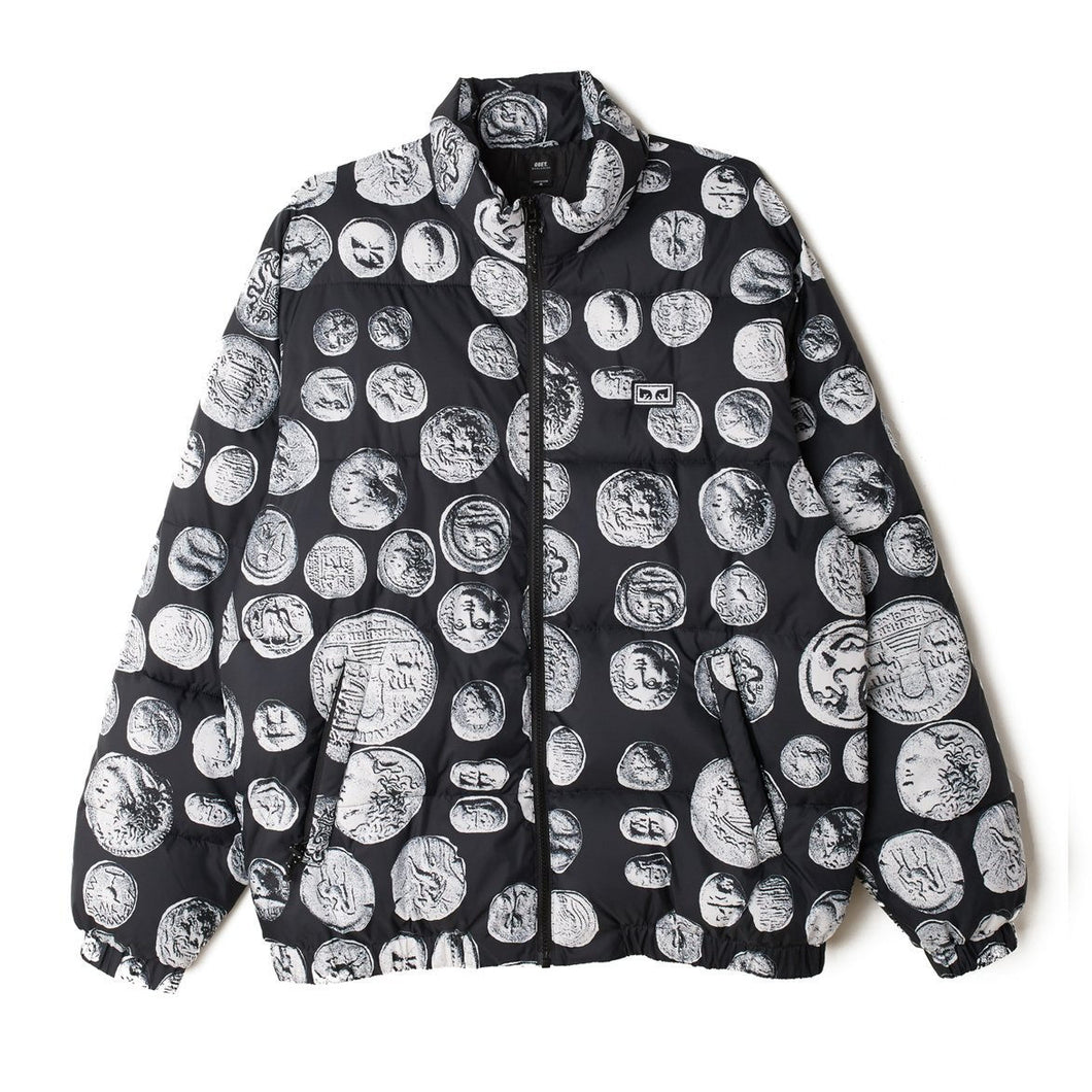 Buy OBEY Loot Coins Puffer Jacket - Black - Swaggerlikeme.com / Grand General Store
