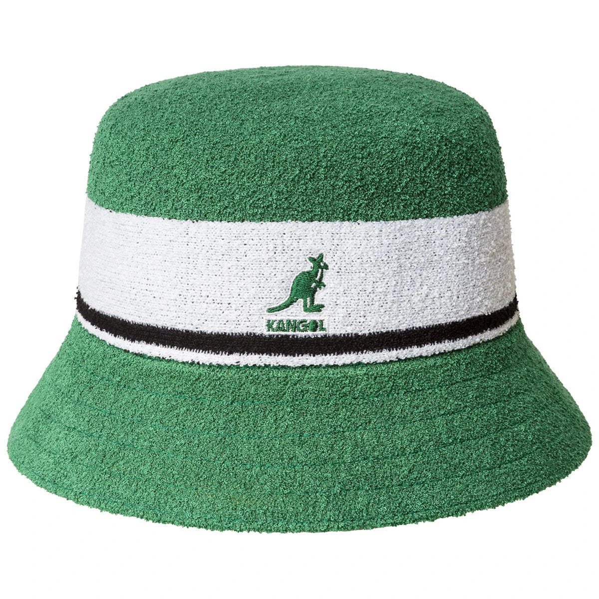 Kangol Bermuda Stripe Bucket Hat in Turf Green