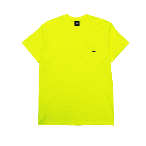Buy OBEY Jumbled Basic Pocket Tee - Safety Green - Swaggerlikeme.com / Grand General Store